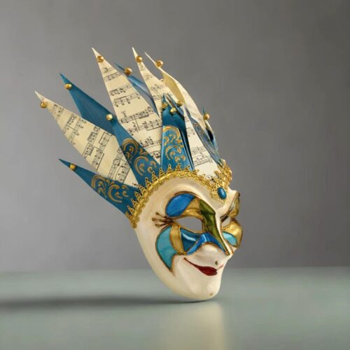 Exquisite Blue Venetian Mask - Image 2