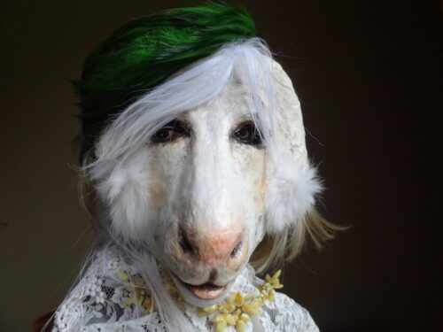 Sweetest Thing Paper mache goat mask goat costume