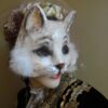 True Romance Paper mache White cat mask cat costume Kitty mask - Image 2