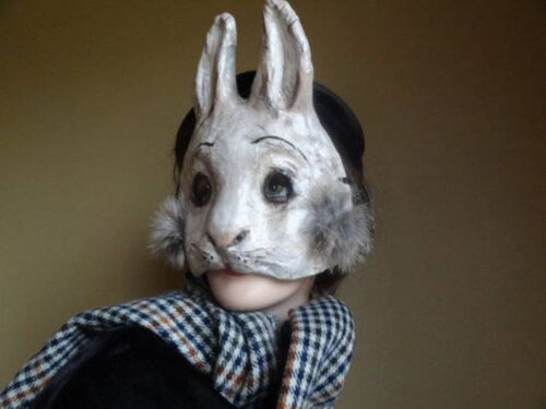 Stunning Halloween Paper mache Rabbit mask - Image 3