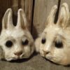 Halloween mask papier mache bunny mask rabbit mask