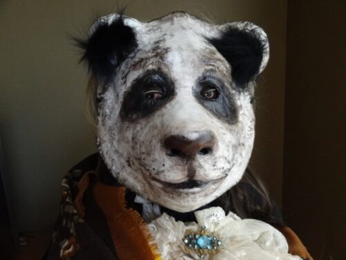 Spooky Halloween panda mask - Image 2