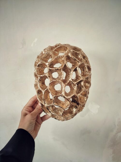 Gothic Style Golden mask with holes - Image 2