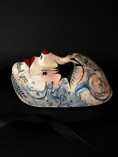 Pierrot Venetian Clown mask For Halloween and events - Image 4