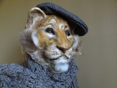 Stunning Paper Mache lion head - Image 4