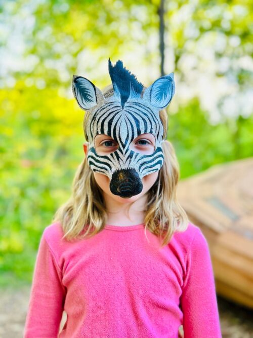 Vibrant Zebra Mask Costume For Halloween - Purim - Mardi Gras - Carnival Events - Image 3