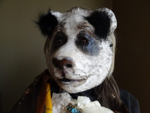 Spooky Halloween panda mask - Image 3