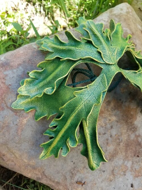 Realistic White Oak Green Leaf Mask - Image 3