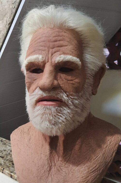 Realistic old man mask