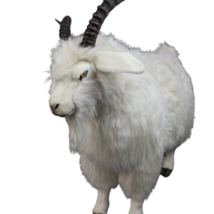 Standing White Goat Sculpture