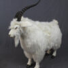 Enchanting Standing White Goat Sculpture for Your Space - Image 3