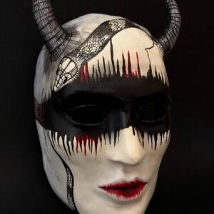 Demon mask. Halloween mask. Devil mask. Masquerade mask for women.