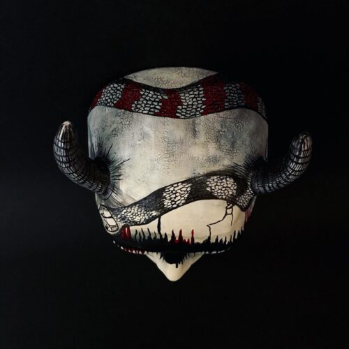 Demon mask. Halloween mask. Devil mask. Masquerade mask for women. - Image 4