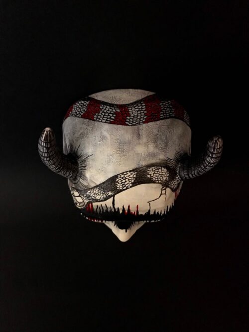 Demon mask. Halloween mask. Devil mask. Masquerade mask for women. - Image 5