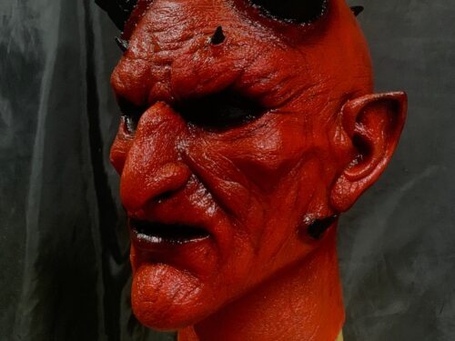 Sinister Silicone Krampus horror Mask - Image 4
