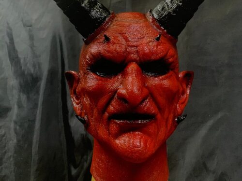 Sinister Silicone Krampus horror Mask - Image 3
