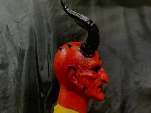 Sinister Silicone Krampus horror Mask - Image 8