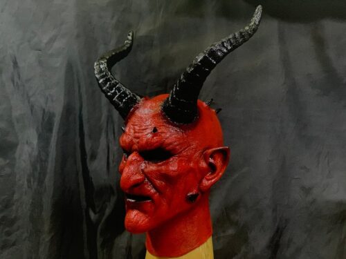 Sinister Silicone Krampus horror Mask - Image 7