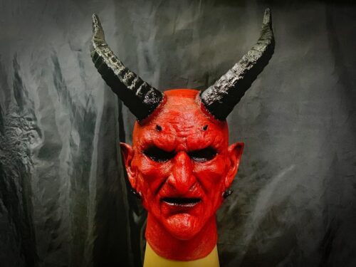 Sinister Silicone Krampus horror Mask - Image 5