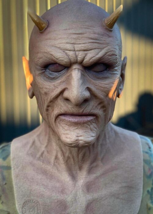 Fearsome Silicone Demon (Satan) Horror Mask - Image 8