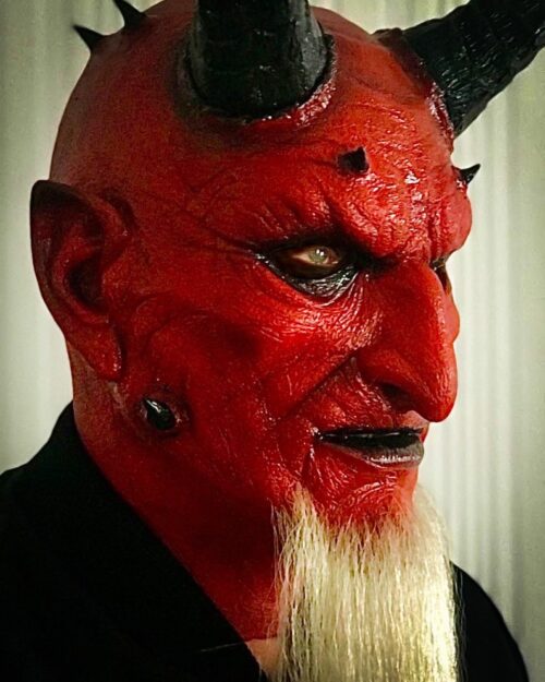 Sinister Silicone Krampus horror Mask
