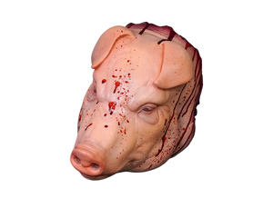 realistic silicone Splattered Pig Head