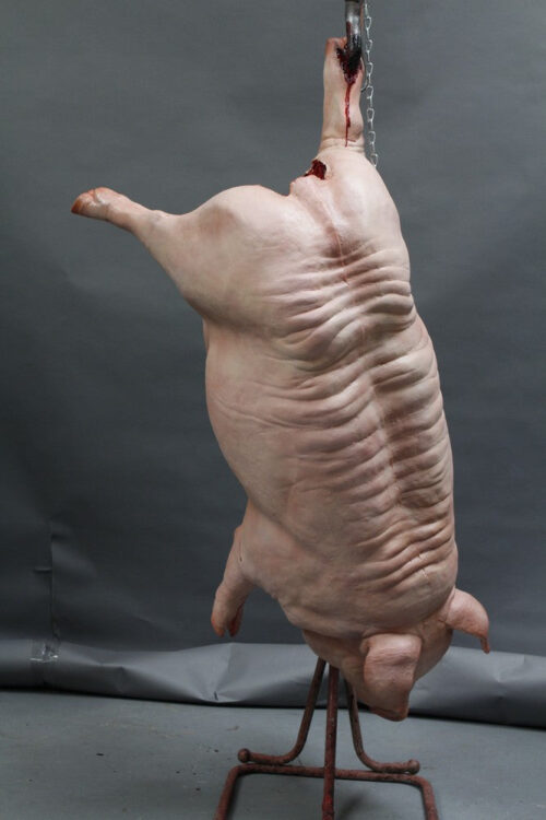 Lifelike Silicone Hanging gutted Pig - Image 2