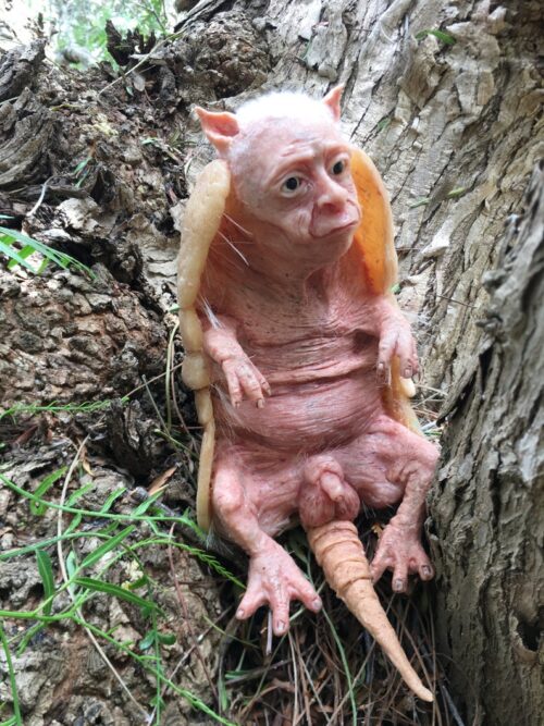 Silicone Armadillo Hybrid Man Sculpture