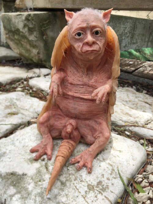 Handcrafted Silicone Armadillo Hybrid Man Sculpture - Image 7