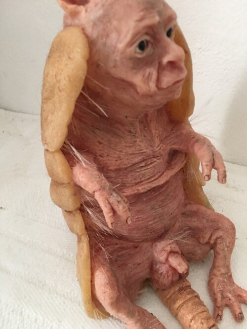 Handcrafted Silicone Armadillo Hybrid Man Sculpture - Image 10