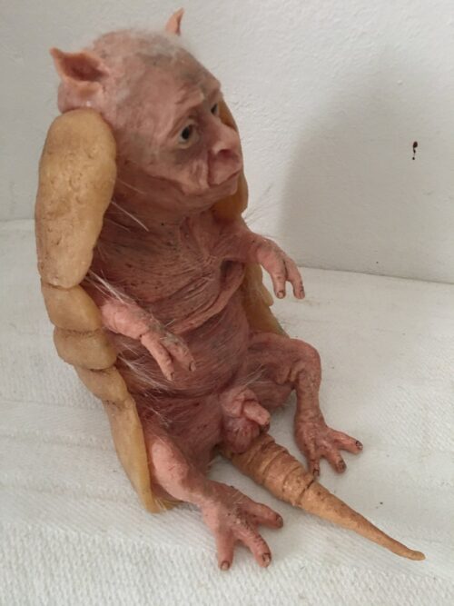 Handcrafted Silicone Armadillo Hybrid Man Sculpture - Image 5