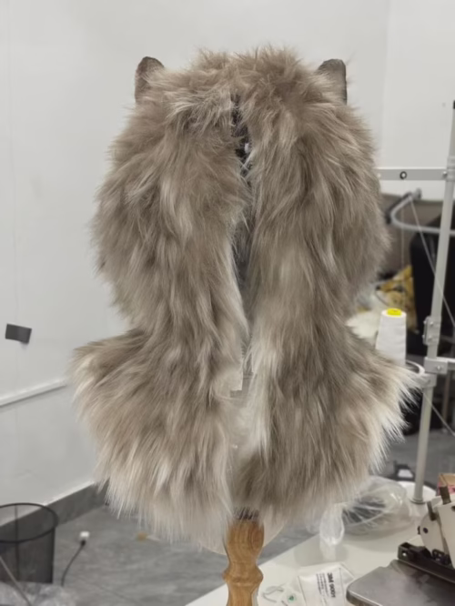 Realistic Faux Fur Wolf Mask - Image 3