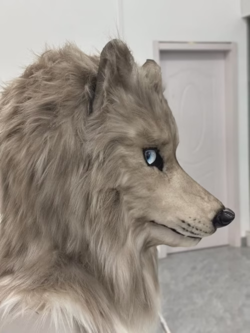 Realistic Faux Fur Wolf Mask - Image 4
