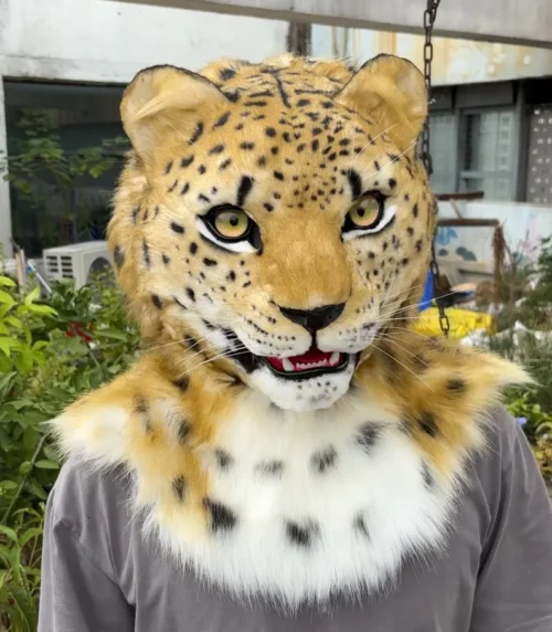 Realistic leopard fursuit head - Image 4
