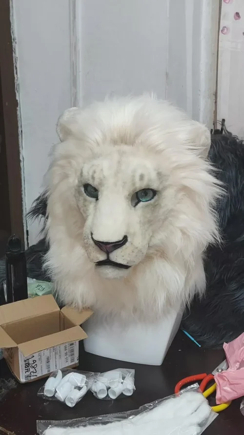 White Lion Latex Mask - Image 2