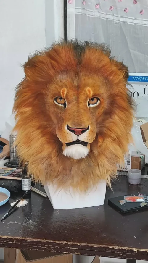 White Lion Latex Mask - Image 3