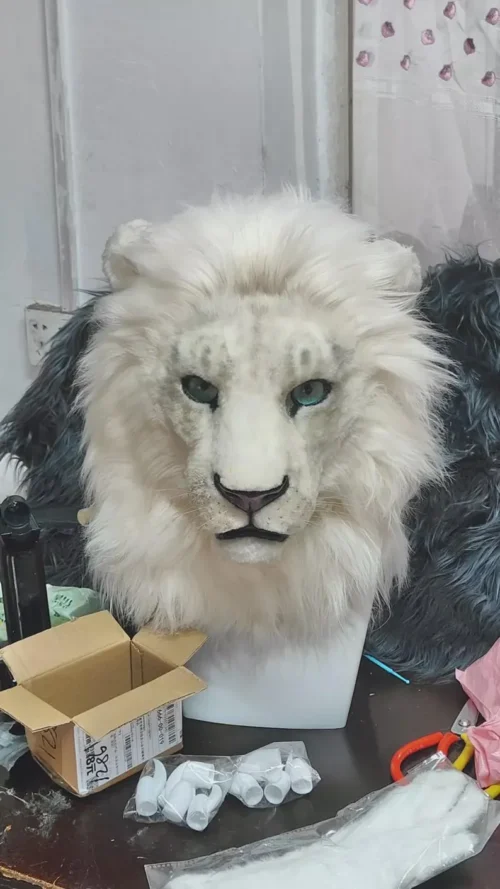 White Lion Latex Mask - Image 5