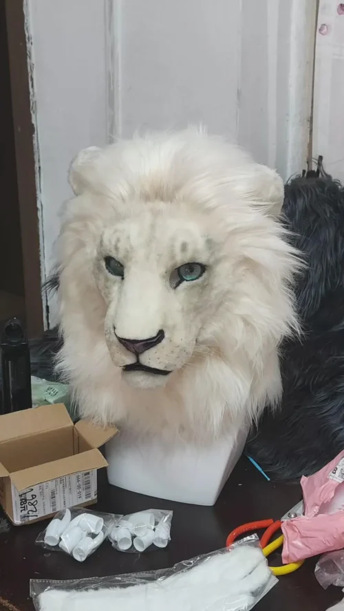 White Lion Latex Mask