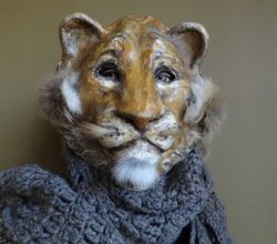 Paper Mache lion head