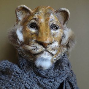 Paper Mache lion head