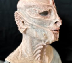 Alien albino tortured full silicone mask