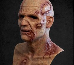 Scary Nosher Zombie Silicone horror Mask