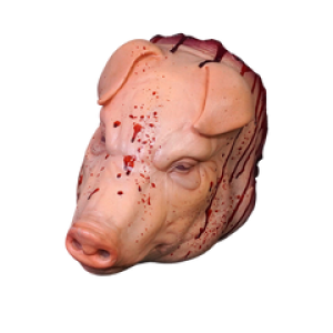 realistic silicone Splattered Pig Head