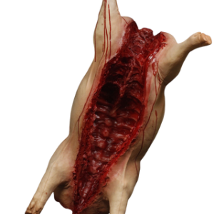 Realistic Silicone Headless Hanging Gutted Pig